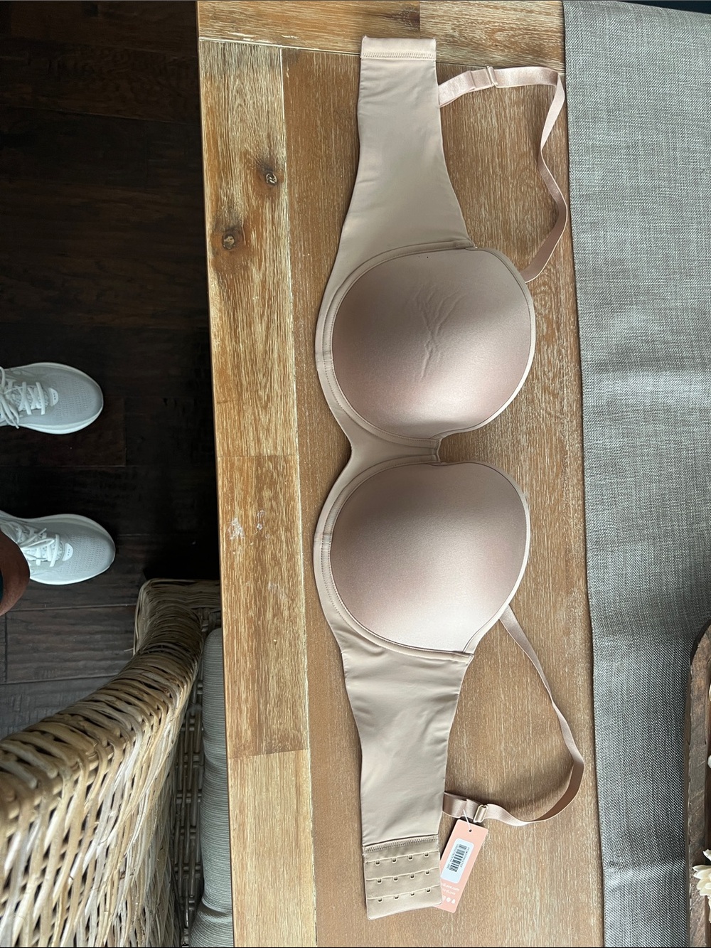 ThirdLove Beige Strapless Convertible T-Shirt Bra